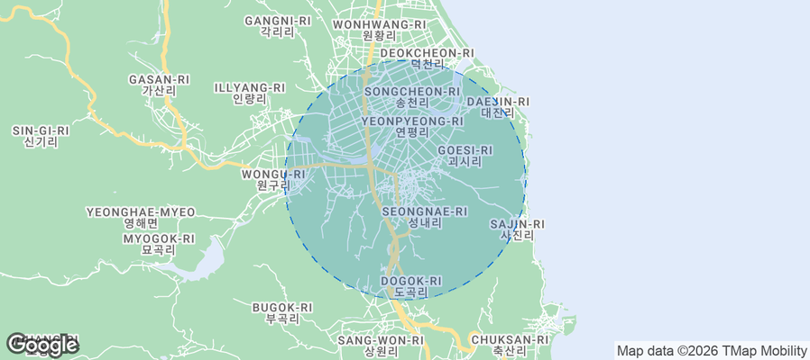 Yeongdeok-gun Airbnb map